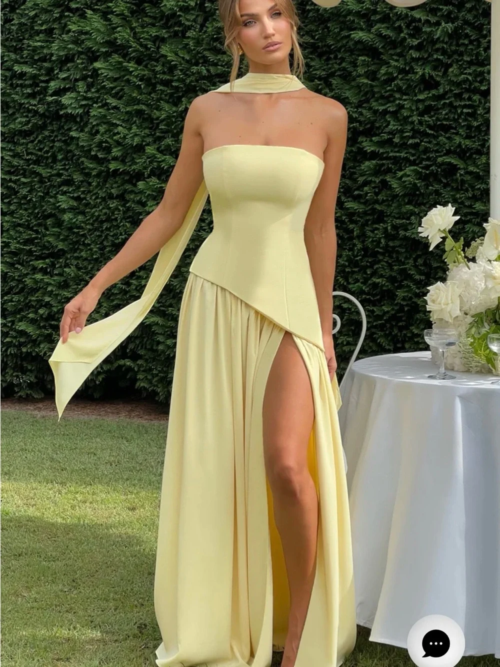Babyboo Maliyah maxi dress -Lemon - Picture 1 of 6